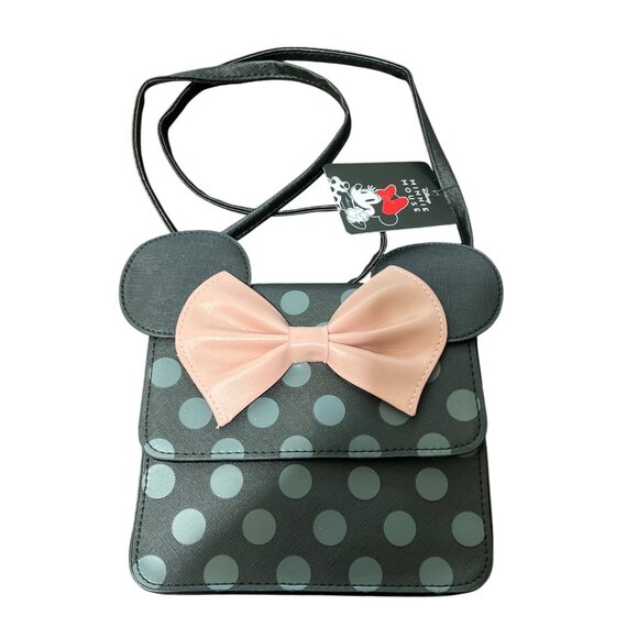 Disney Mickey & Minnie Mouse Polka Dot Crossbody Bag & 3 Wallet Bundle Gift Set - Picture 2 of 13